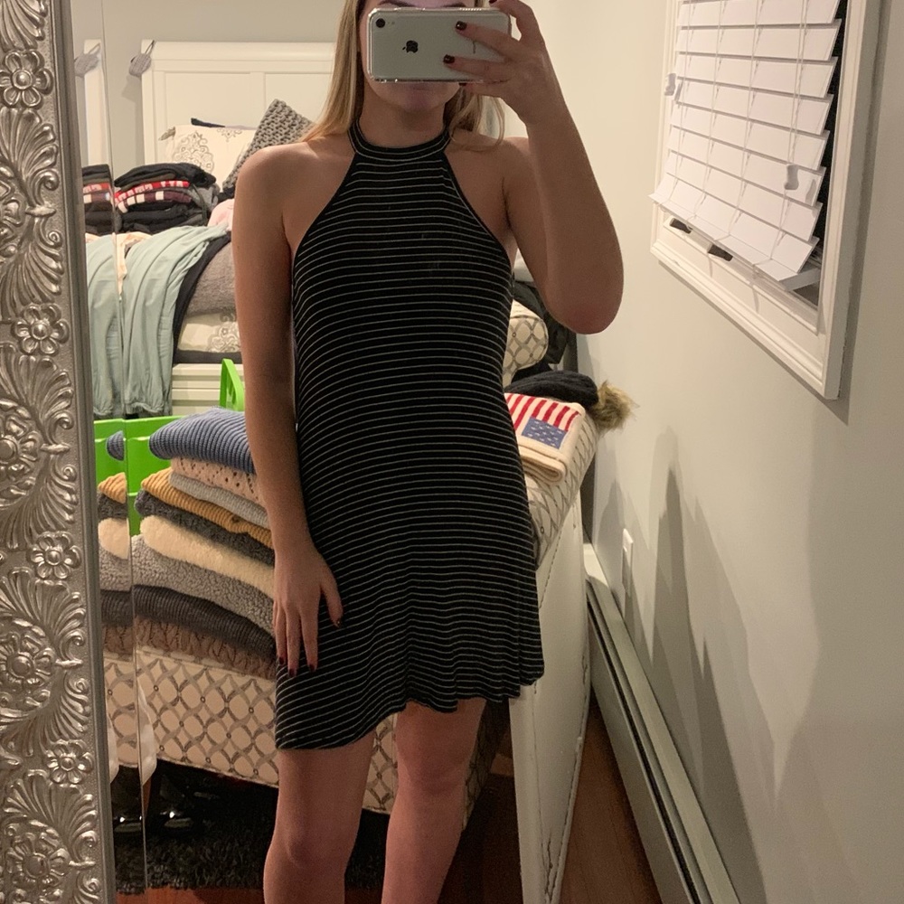 Black Striped Forever 21 Dress